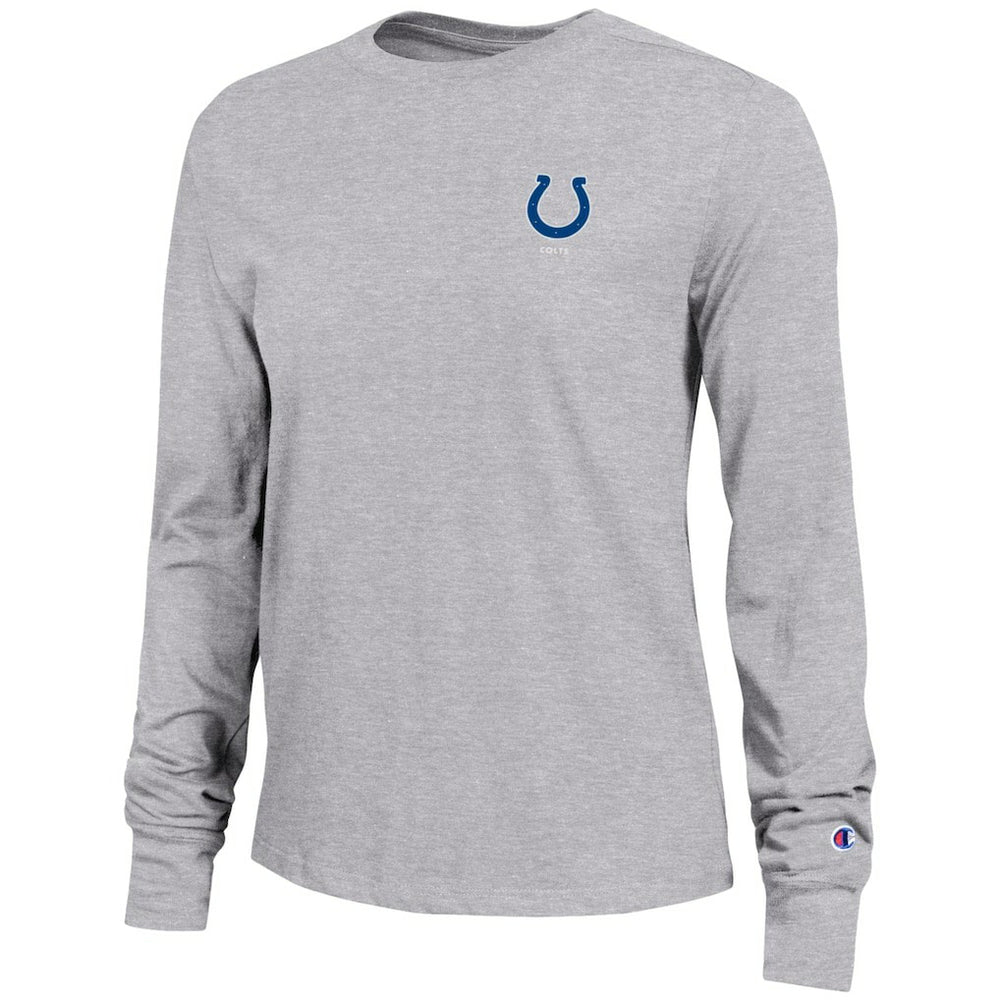 Indianapolis Colts Champion Women's Core Long-Sleeve T-Shirt Heather Gray - NFL