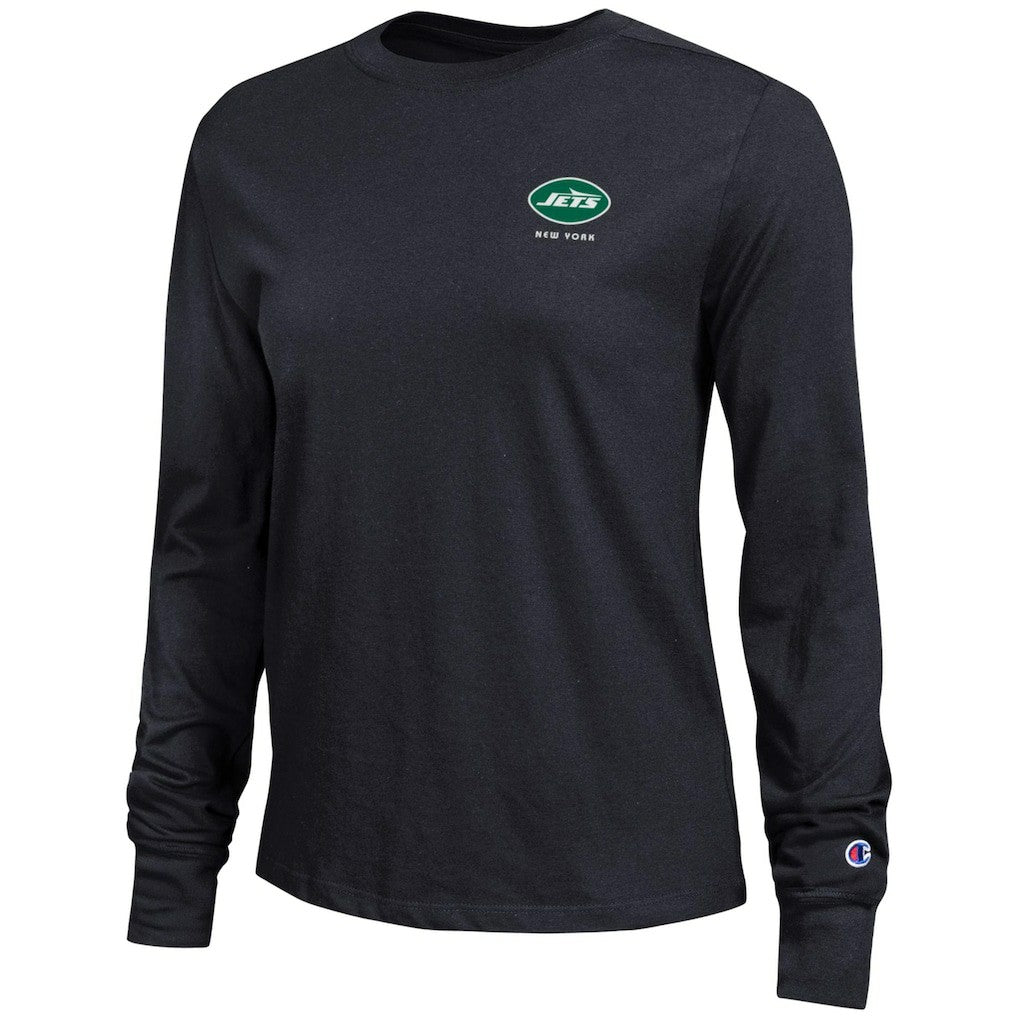 New York Jets Champion Women's Core Long-Sleeve T-Shirt Black - NFL