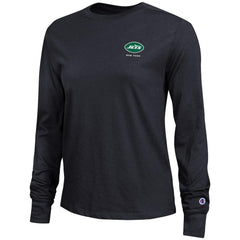 New York Jets Champion Women's Core Long-Sleeve T-Shirt Black - NFL