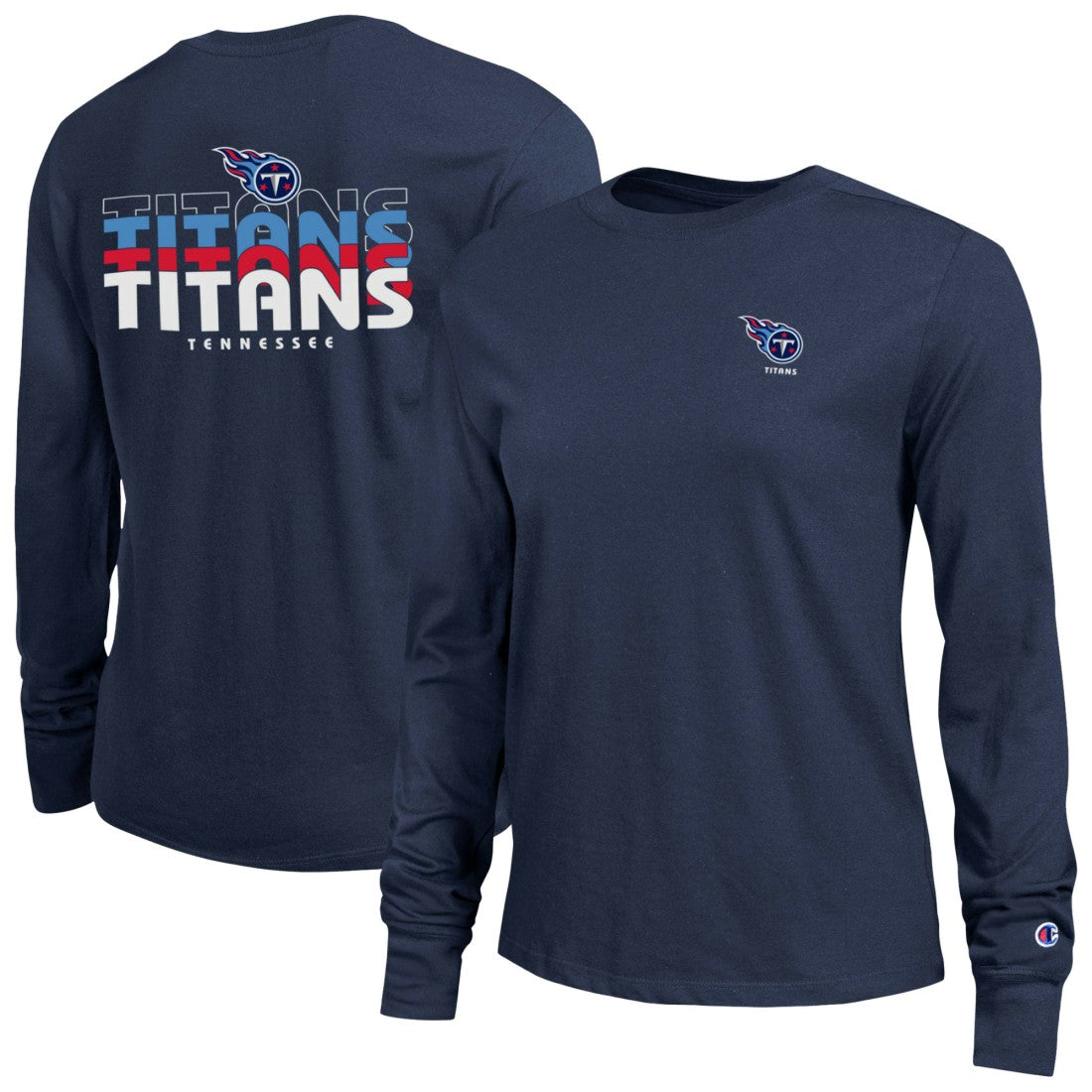 Tennessee Titans Champion Women's Core Long-Sleeve T-Shirt Navy - NFL