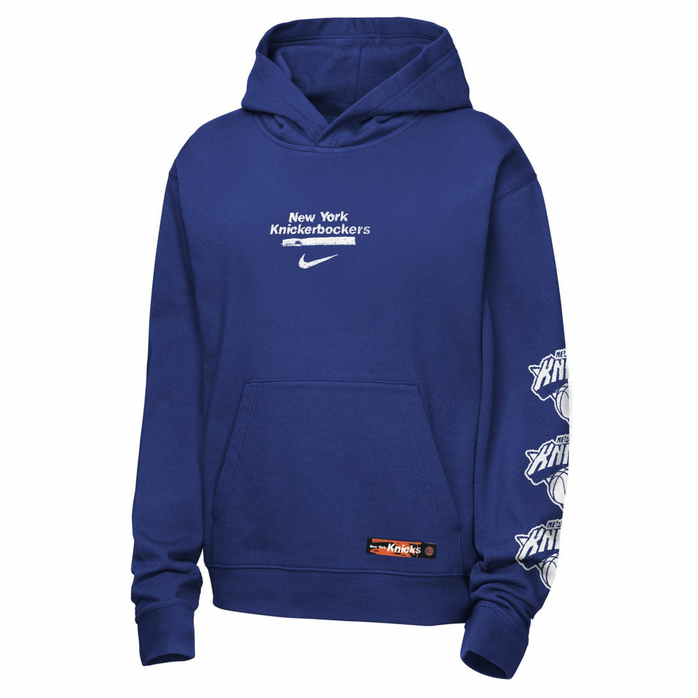 Nike - New York Knicks Youth Courtside Club Premiere Hoodie - Blue