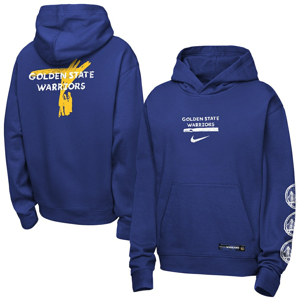 Nike - Golden State Warriors Youth Courtside Club Premiere Hoodie - Royal