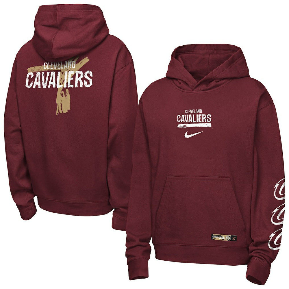 Nike - Cleveland Cavaliers Youth Courtside Club Premiere Hoodie - Wine
