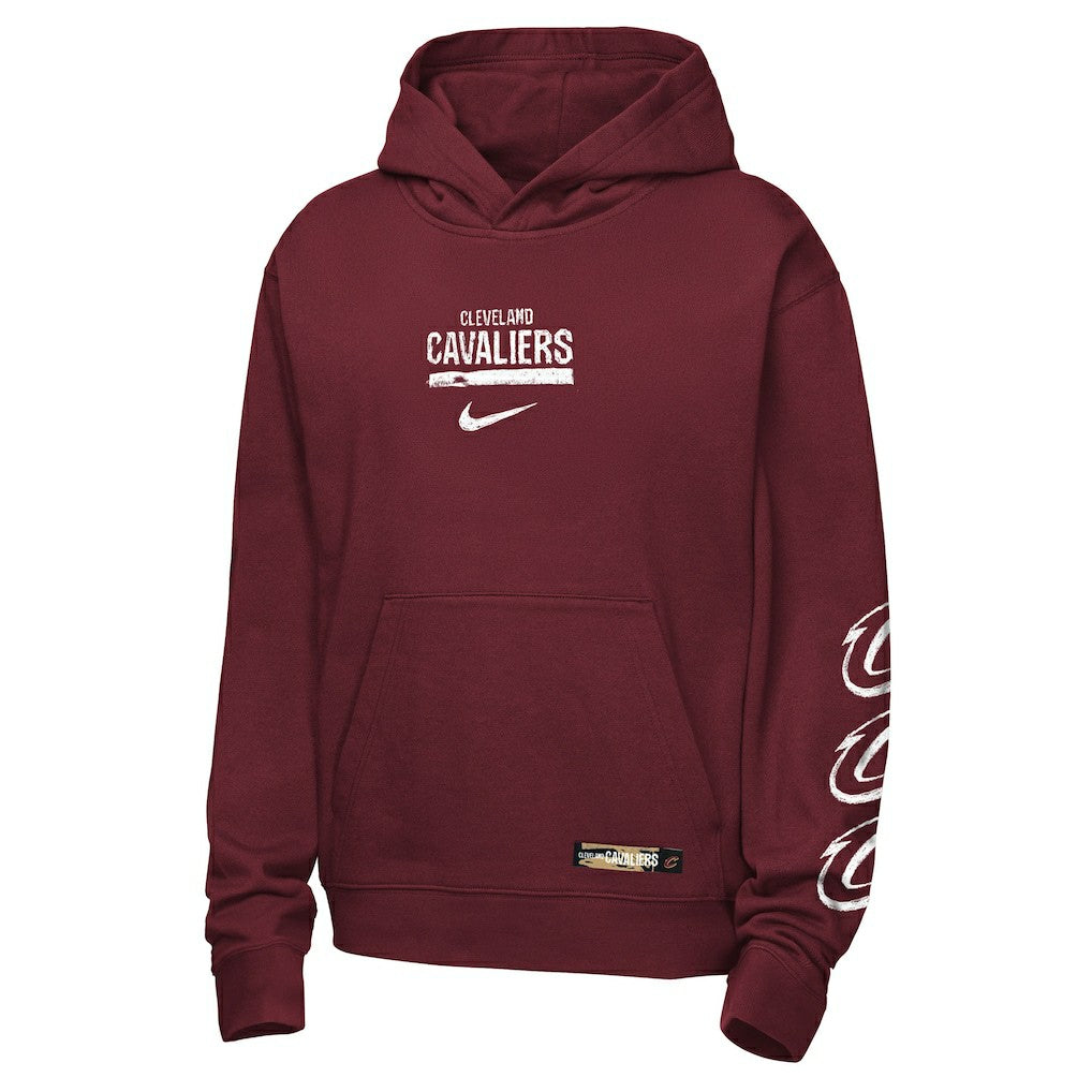 Nike - Cleveland Cavaliers Youth Courtside Club Premiere Hoodie - Wine