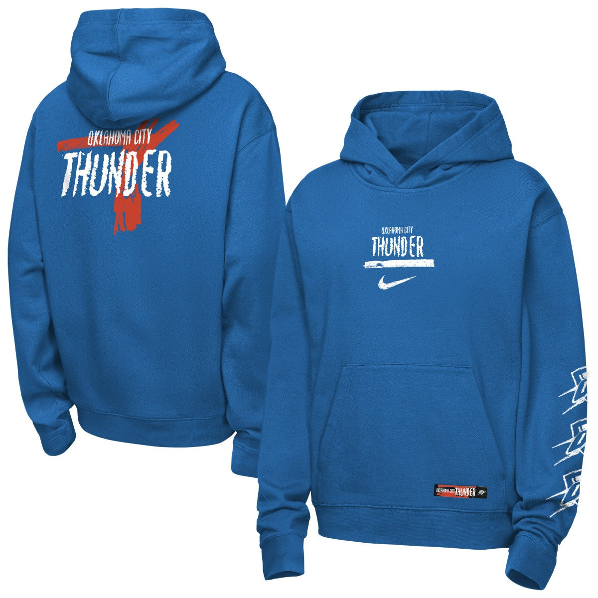 Nike - Oklahoma City Thunder Youth Courtside Club Premiere Hoodie - Blue