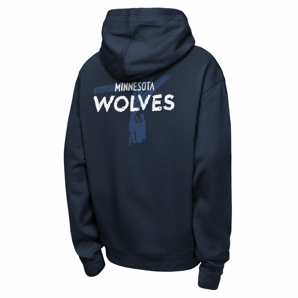Nike - Minnesota Timberwolves Youth Courtside Club Premiere Hoodie - Navy