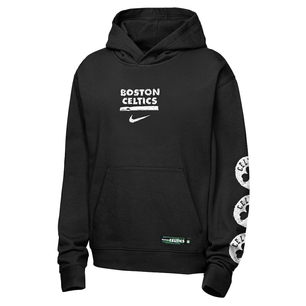 Nike - Boston Celtics Youth Courtside Club Premiere Hoodie - Black
