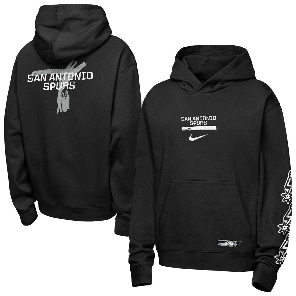 Nike - San Antonio Spurs Youth Courtside Club Premiere Hoodie - Black