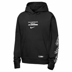 Nike - San Antonio Spurs Youth Courtside Club Premiere Hoodie - Black