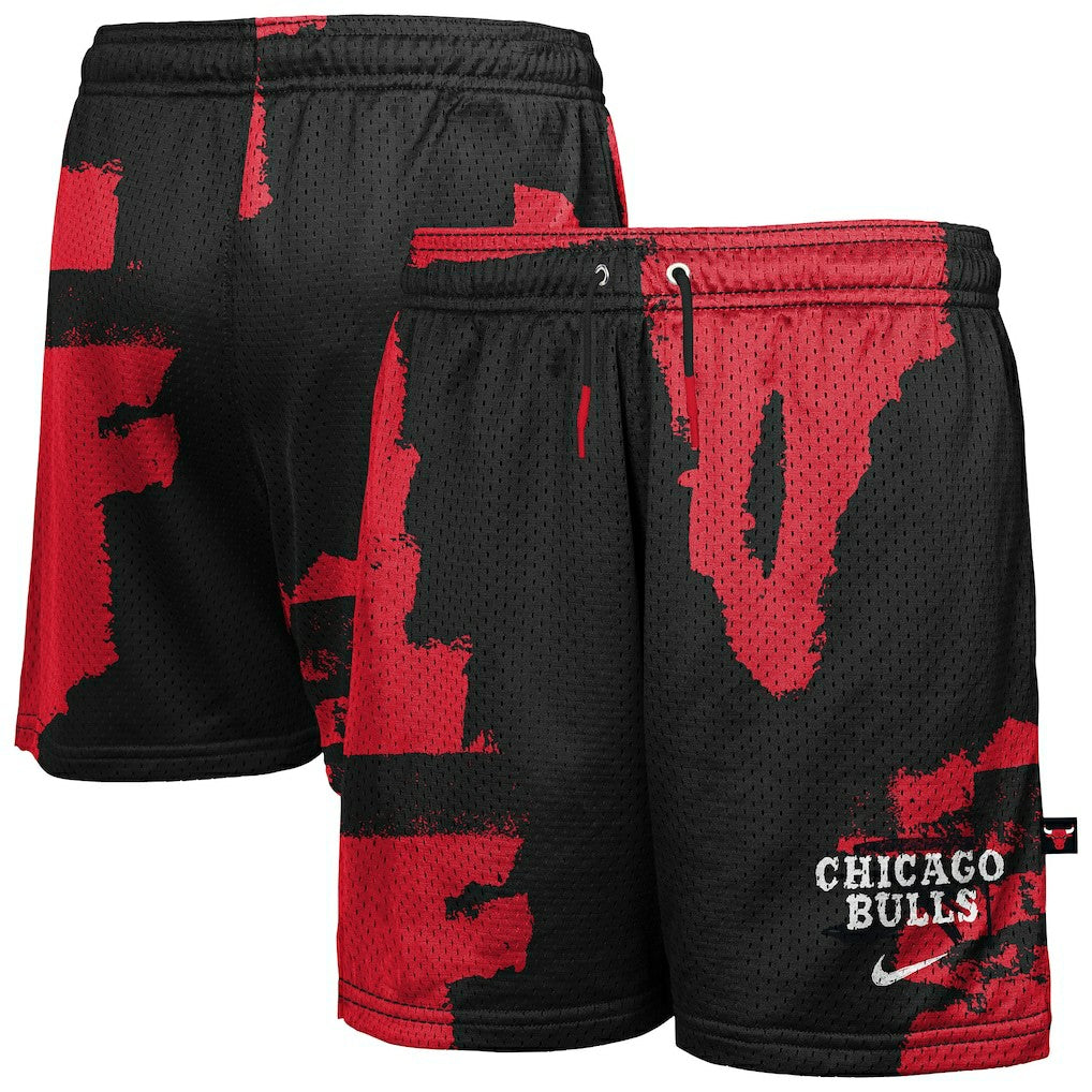 Nike - Chicago Bulls Youth Courtside Pro Shot Dri-FIT Mesh Practice Shorts - Black/Red