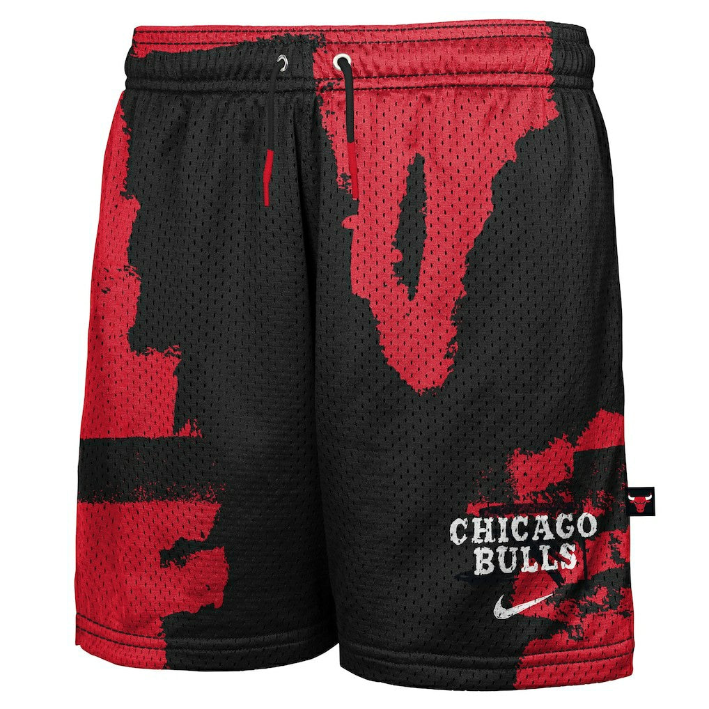 Nike - Chicago Bulls Youth Courtside Pro Shot Dri-FIT Mesh Practice Shorts - Black/Red