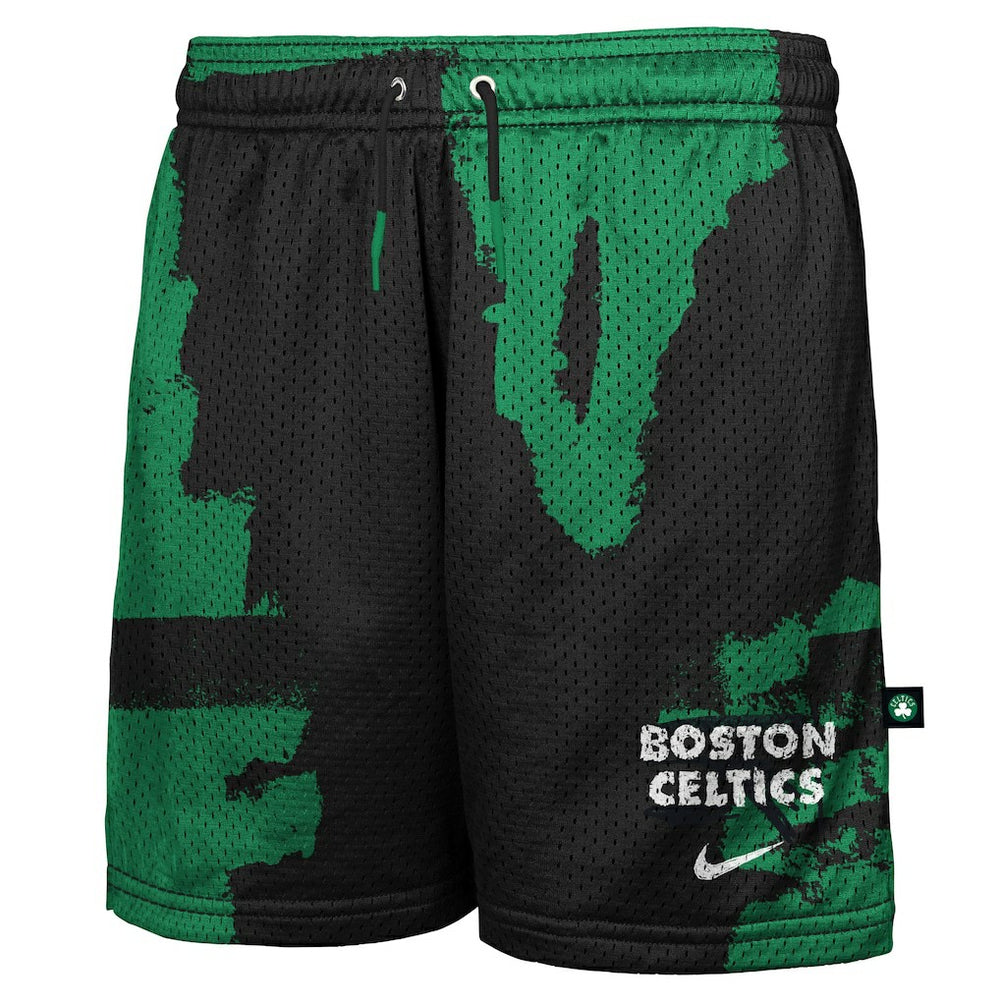 Nike - Boston Celtics Youth Courtside Pro Shot Dri-FIT Mesh Practice Shorts - Black/Kelly Green