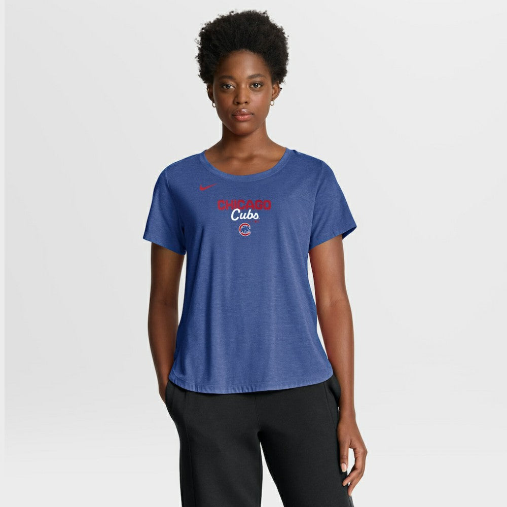 Chicago Cubs Nike Women's Arched Tri-Blend T-Shirt Online