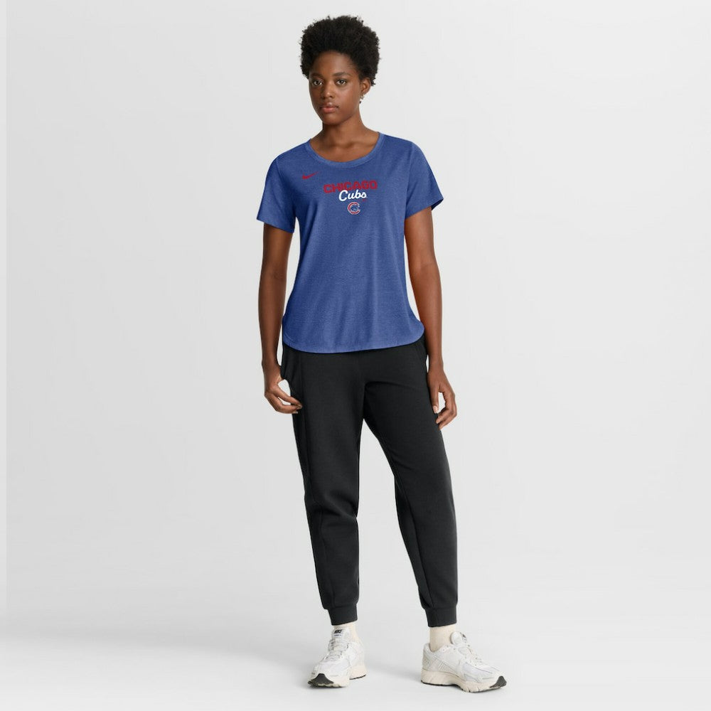 Chicago Cubs Nike Women's Arched Tri-Blend T-Shirt Online