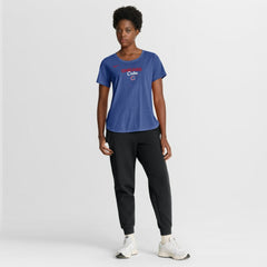 Chicago Cubs Nike Women's Arched Tri-Blend T-Shirt Online