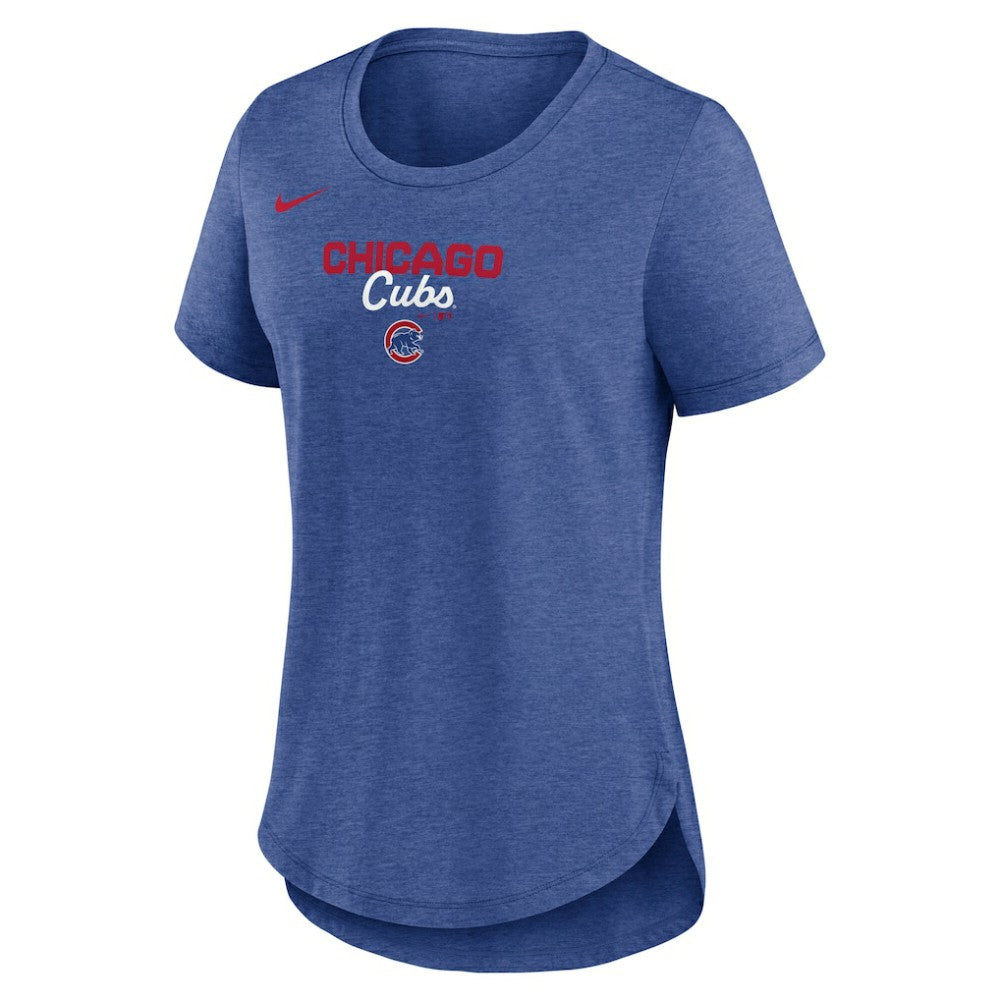 Chicago Cubs Nike Women's Arched Tri-Blend T-Shirt Online