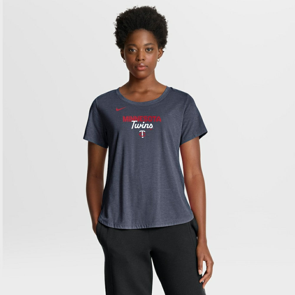 Minnesota Twins Nike Women's Arched Tri-Blend T-Shirt Clearance