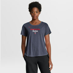 Minnesota Twins Nike Women's Arched Tri-Blend T-Shirt Clearance