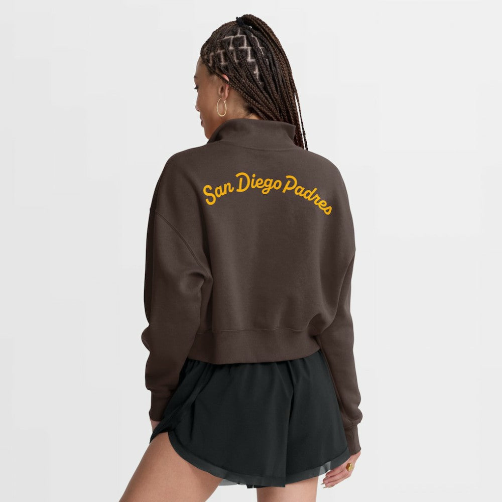 San Diego Padres Nike Women's Primetime Phoenix Fleece Half-Zip Sweatshirt On Sale