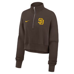 San Diego Padres Nike Women's Primetime Phoenix Fleece Half-Zip Sweatshirt On Sale