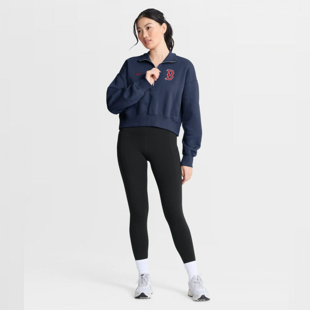 Boston Red Sox Nike Women's Primetime Phoenix Fleece Half-Zip Sweatshirt Lifestyle