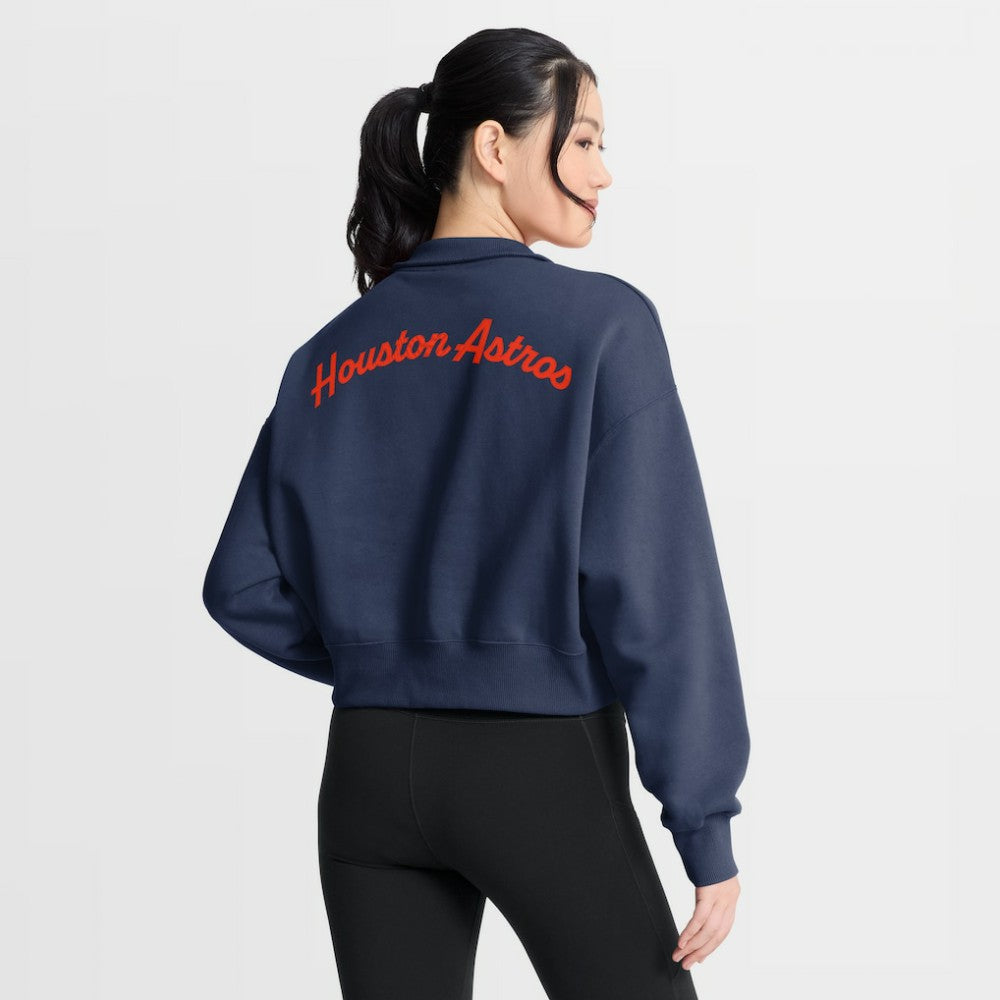 Houston Astros Nike Women's Primetime Phoenix Fleece Half-Zip Sweatshirt for sale