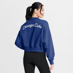 Chicago Cubs Nike Women's Primetime Phoenix Fleece Half-Zip Sweatshirt for sale