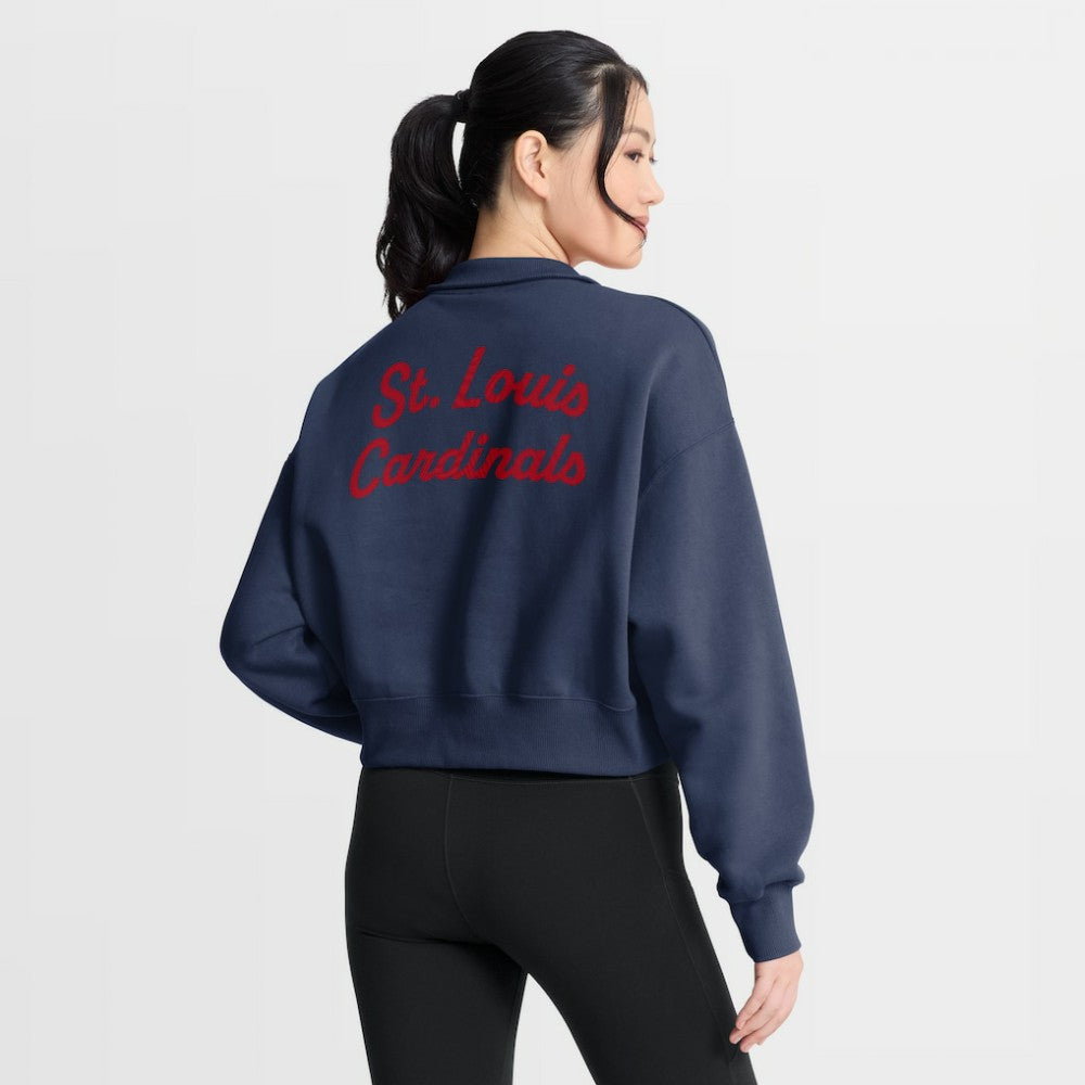 St. Louis Cardinals Nike Women's Primetime Phoenix Fleece Half-Zip Sweatshirt Sale