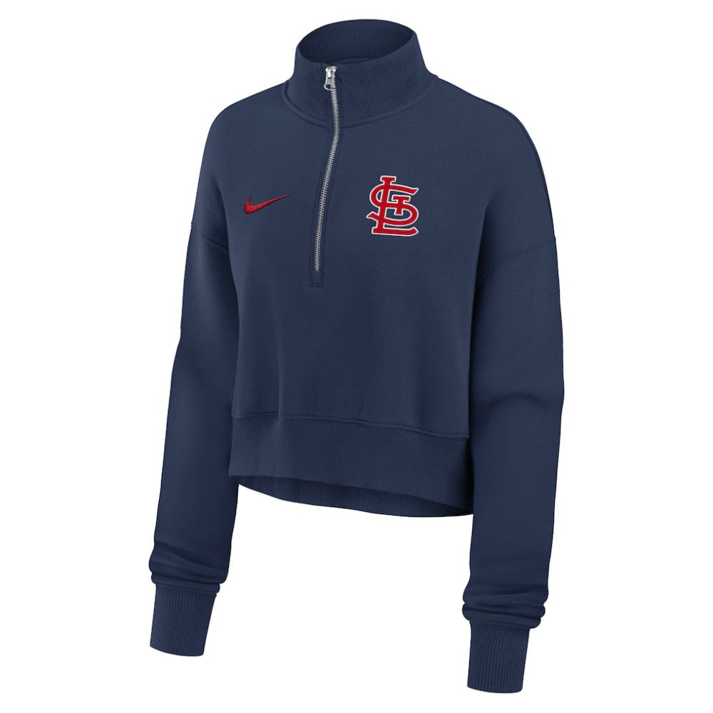 St. Louis Cardinals Nike Women's Primetime Phoenix Fleece Half-Zip Sweatshirt Sale