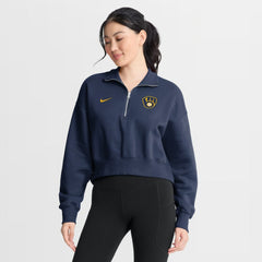 Milwaukee Brewers Nike Women's Primetime Phoenix Fleece Half-Zip Sweatshirt discount