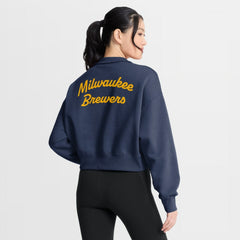 Milwaukee Brewers Nike Women's Primetime Phoenix Fleece Half-Zip Sweatshirt discount