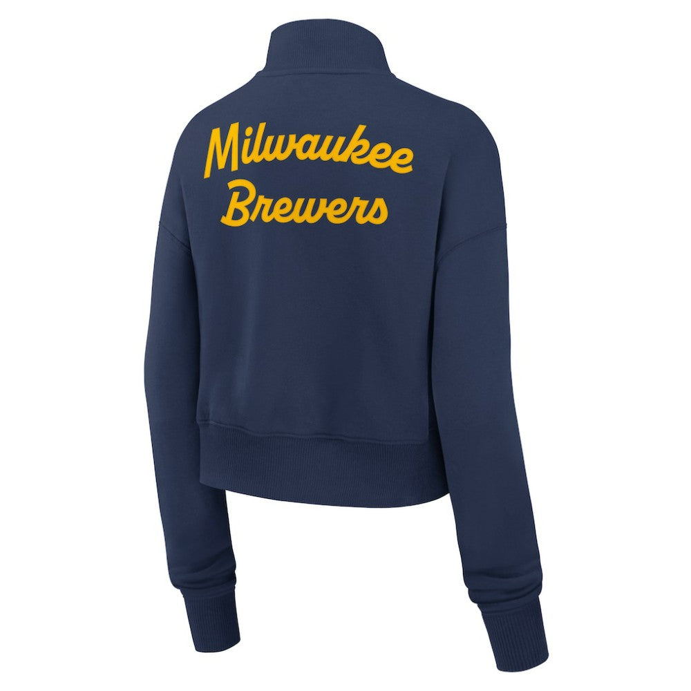 Milwaukee Brewers Nike Women's Primetime Phoenix Fleece Half-Zip Sweatshirt discount