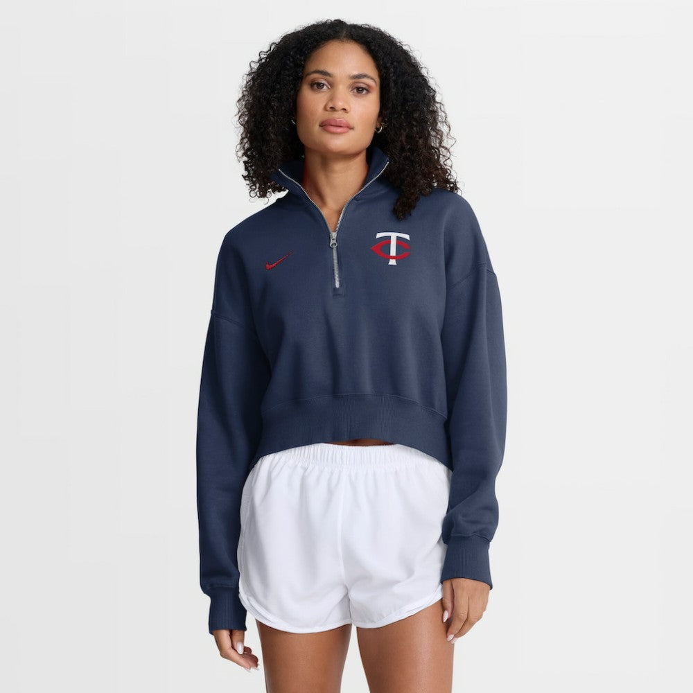 Minnesota Twins Nike Women's Primetime Phoenix Fleece Half-Zip Sweatshirt Online