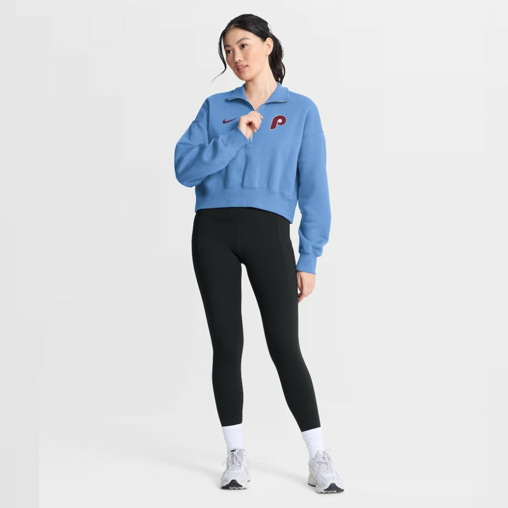 Philadelphia Phillies Nike Women's Primetime Phoenix Fleece Half-Zip Sweatshirt Sale