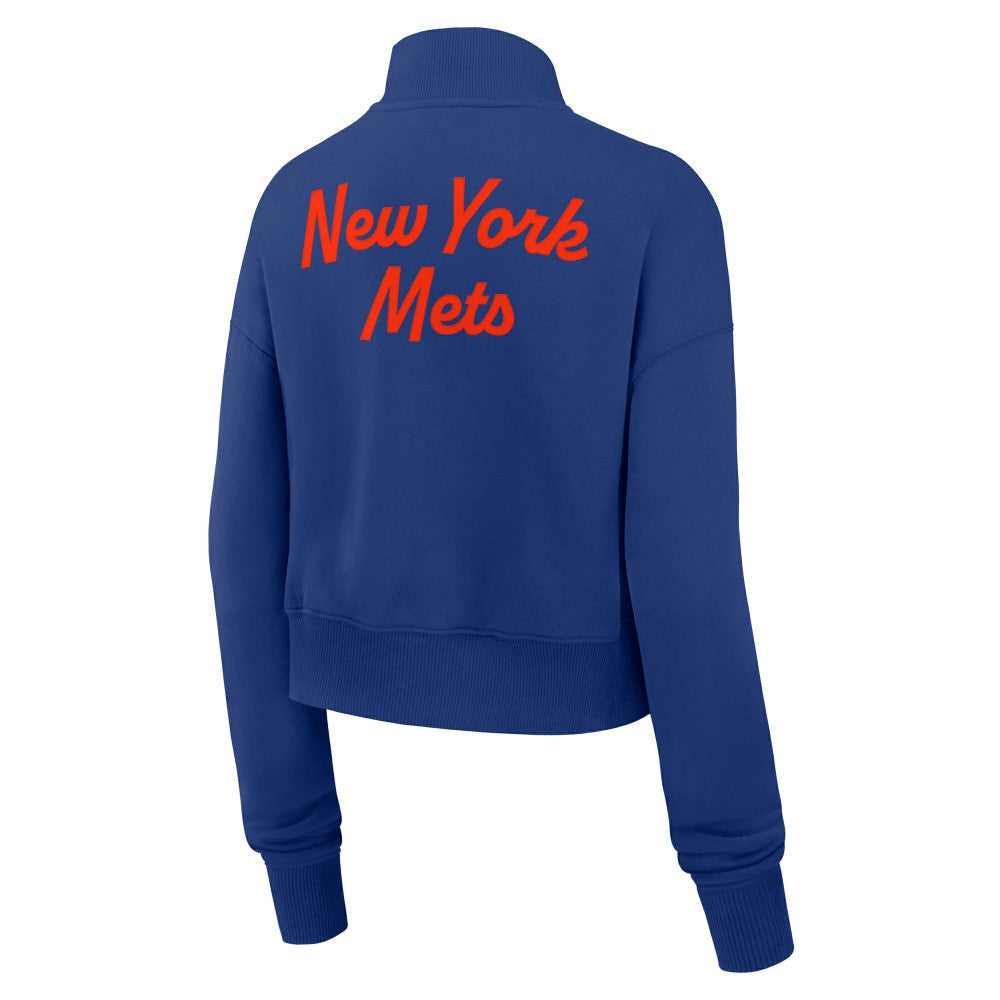 New York Mets Nike Women's Primetime Phoenix Fleece Half-Zip Sweatshirt Sale
