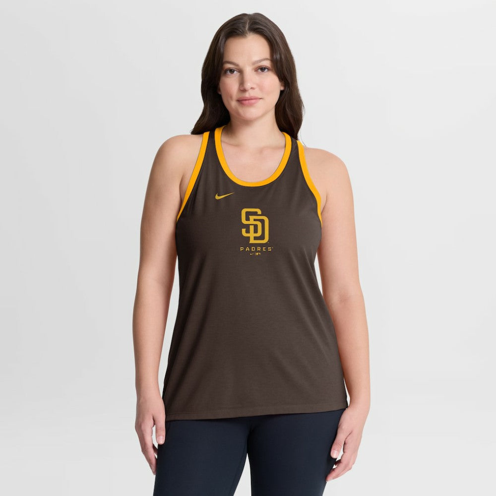 San Diego Padres Nike Women's Tri-Blend Dri-FIT Racerback Tank Top Sale