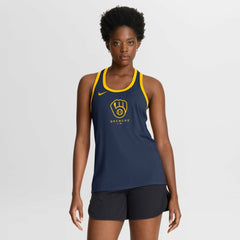 Milwaukee Brewers Nike Women's Tri-Blend Dri-FIT Racerback Tank Top Lifestyle