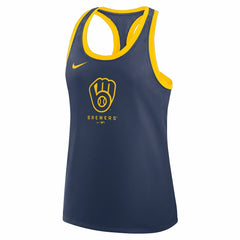 Milwaukee Brewers Nike Women's Tri-Blend Dri-FIT Racerback Tank Top Lifestyle