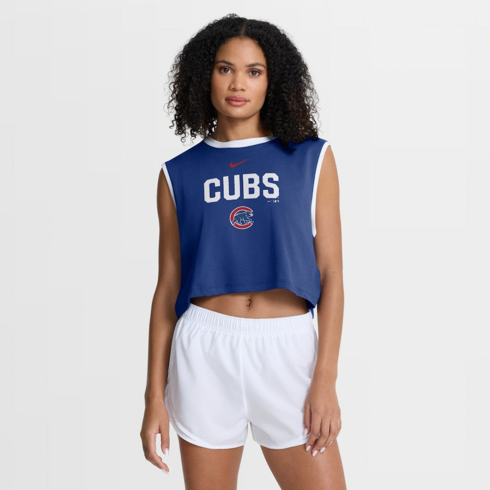 Chicago Cubs Nike Women's Primetime Loose Dri-FIT Cropped Tank Top Online
