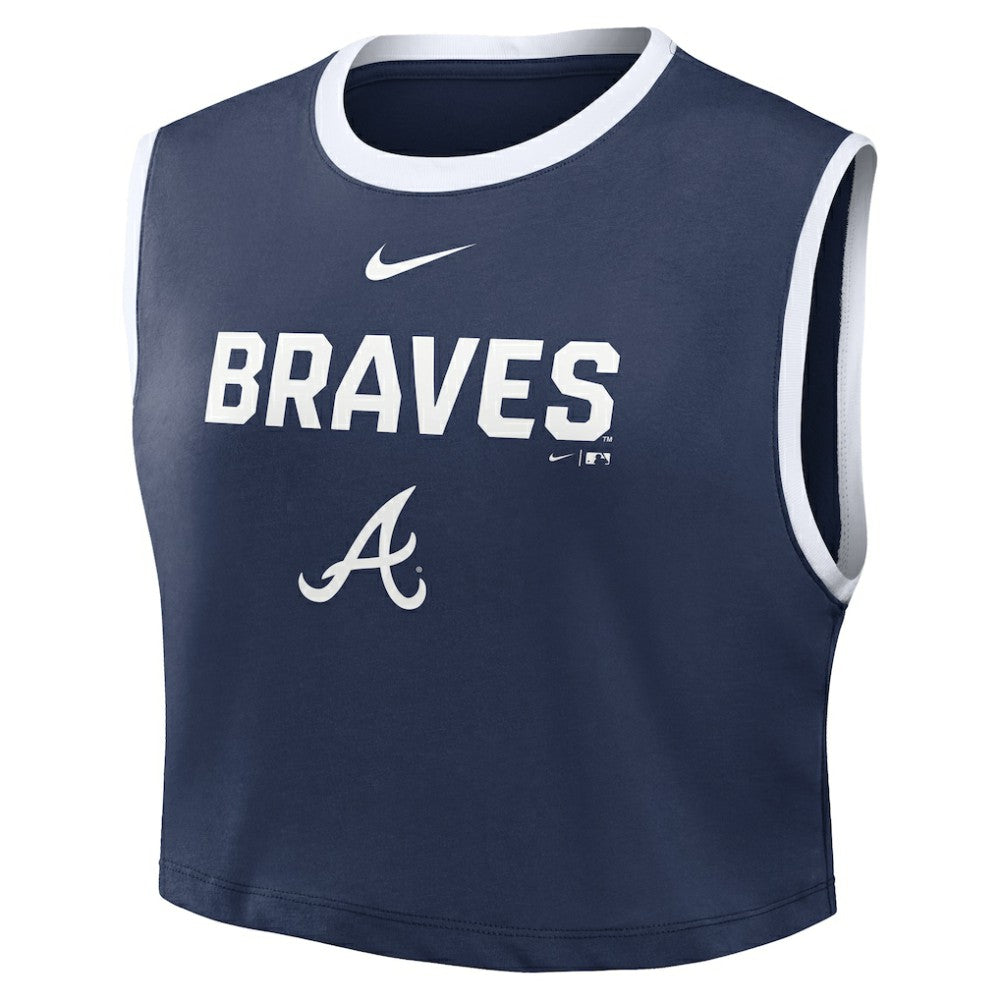 Atlanta Braves Nike Women's Primetime Loose Dri-FIT Cropped Tank Top Online