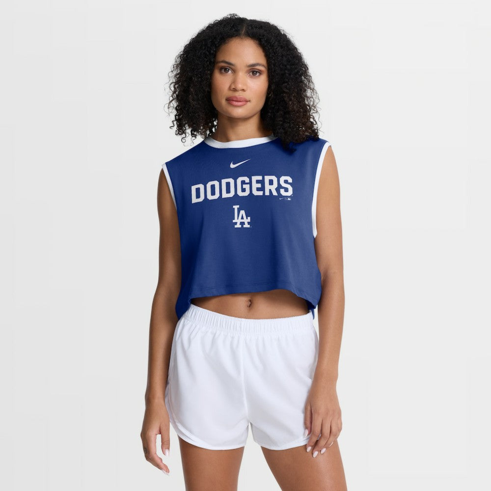 Los Angeles Dodgers Nike Women's Primetime Loose Dri-FIT Cropped Tank Top Sale
