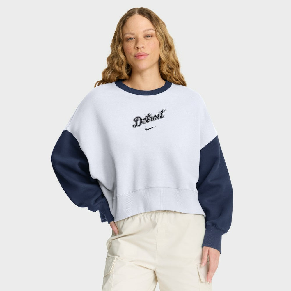 Detroit Tigers Nike Women's Oversized High Hip Fleece Sweatshirt Near Me