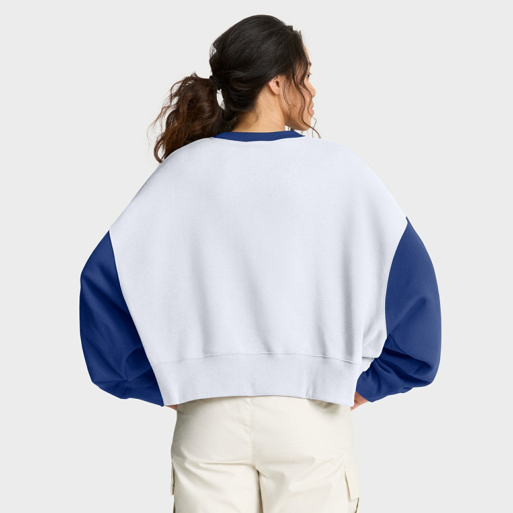 Los Angeles Dodgers Nike Women's Oversized High Hip Fleece Sweatshirt Clearance