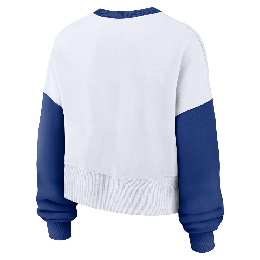 Los Angeles Dodgers Nike Women's Oversized High Hip Fleece Sweatshirt Clearance