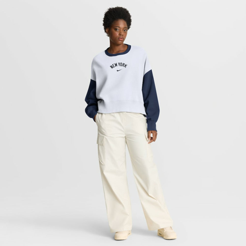 New York Yankees Nike Women's Oversized High Hip Fleece Sweatshirt Clearance