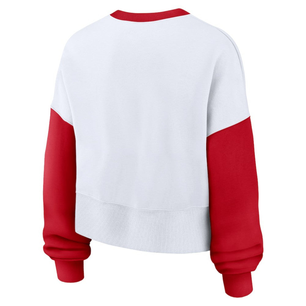 Cincinnati Reds Nike Women's Oversized High Hip Fleece Sweatshirt Sale