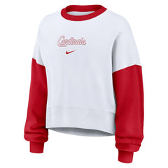 St. Louis Cardinals Nike Women's Oversized High Hip Fleece Sweatshirt On Sale