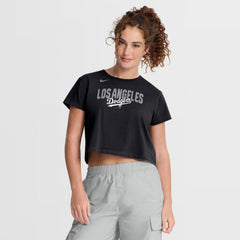 Los Angeles Dodgers Nike Women's Mod Cropped T-Shirt discount