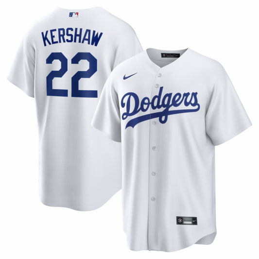 Clayton Kershaw Los Angeles Dodgers Nike Home Replica Jersey - White | MLB Jerseys
