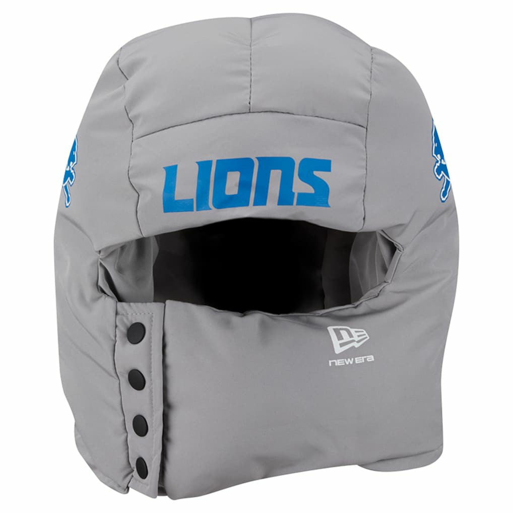 Detroit Lions New Era Puffer Balaclava Gray - NFL